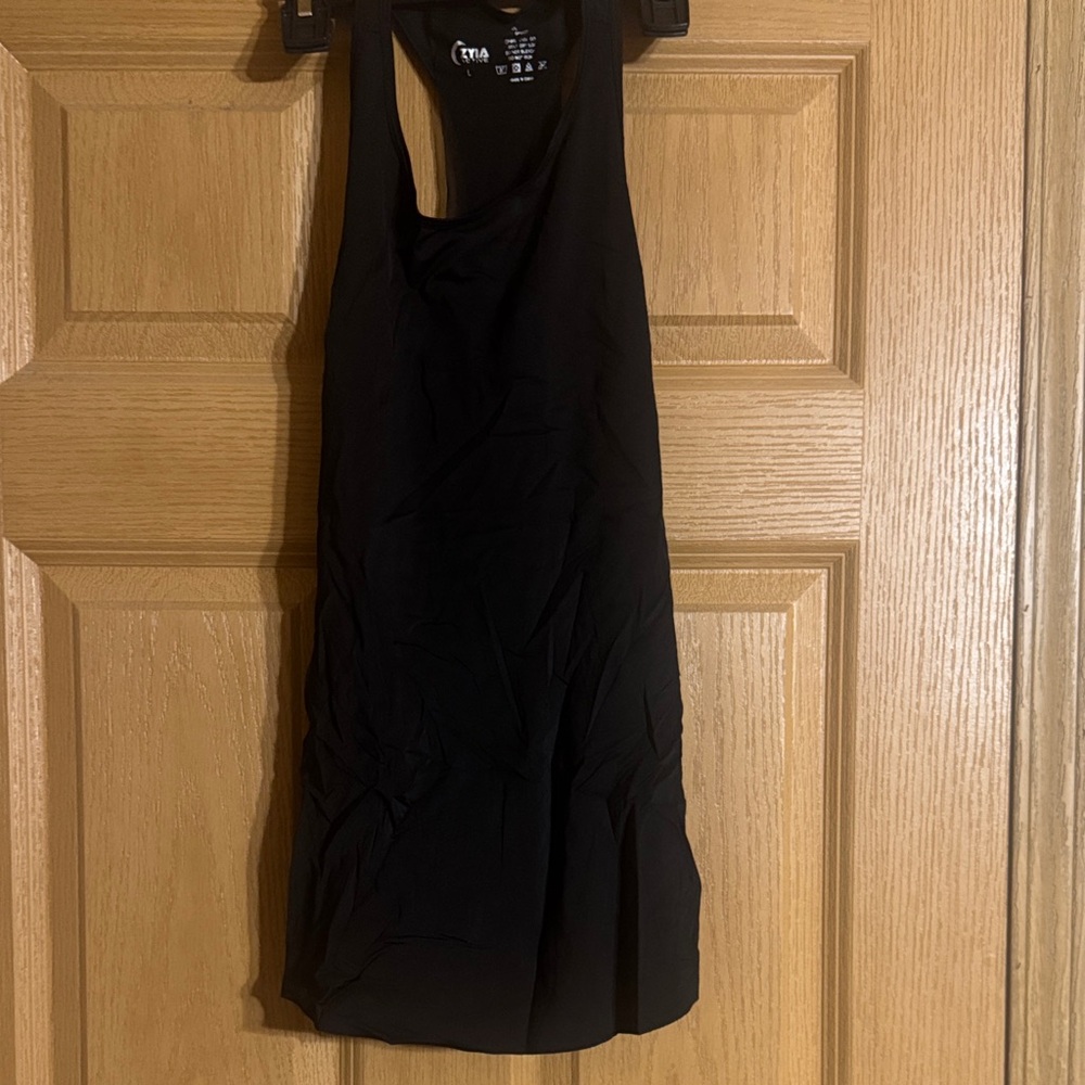 Zyia Black Tank Top with Mesh